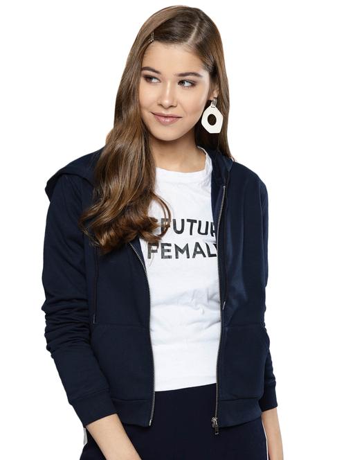 hooded neck solid jacket - 16755870 - Very Small Image - 1