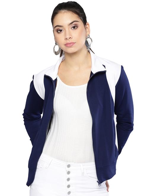 color block shirt collar jacket - 16755873 - Very Small Image - 1