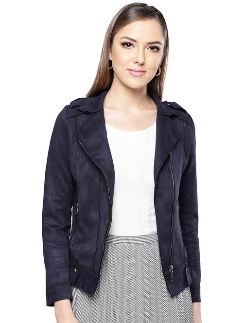 lapel neck bomber/biker jacket - 16755888 - Very Small Image - 1