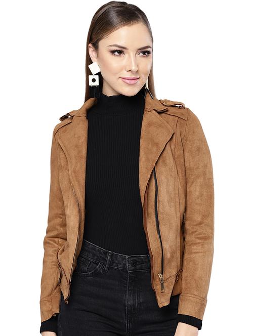 lapel neck bomber/biker jacket - 16755889 - Very Small Image - 1