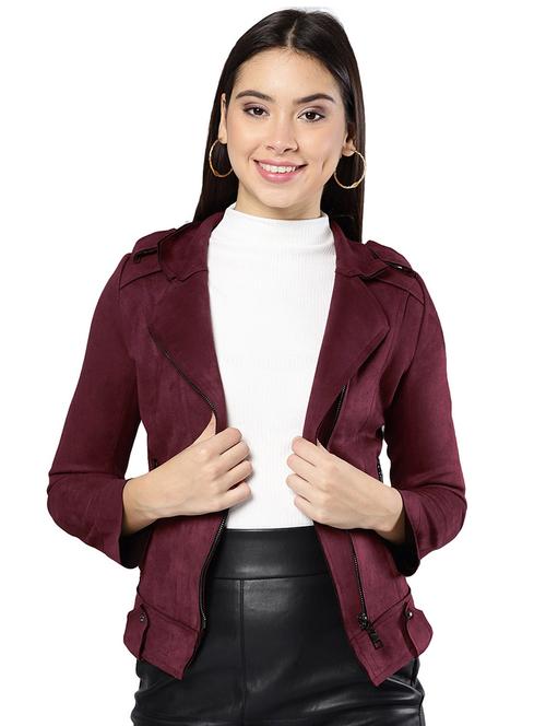 lapel neck bomber/biker jacket - 16755890 - Very Small Image - 1
