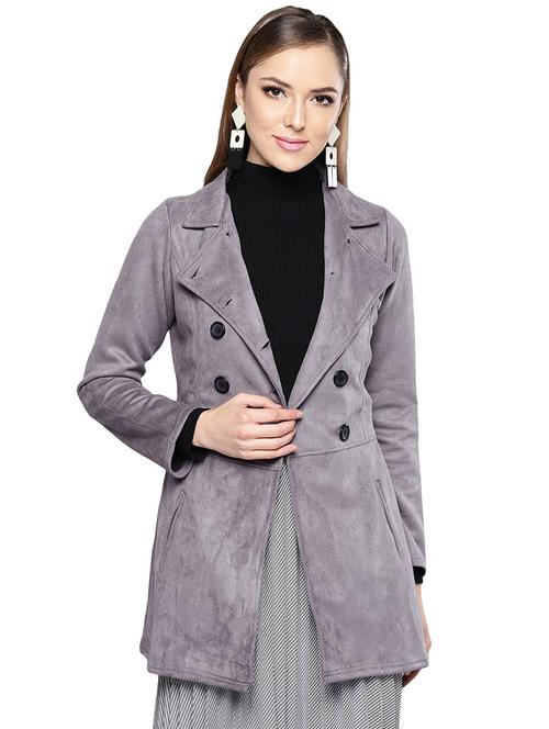 lapel neck button up jacket - 16755893 - Very Small Image - 1