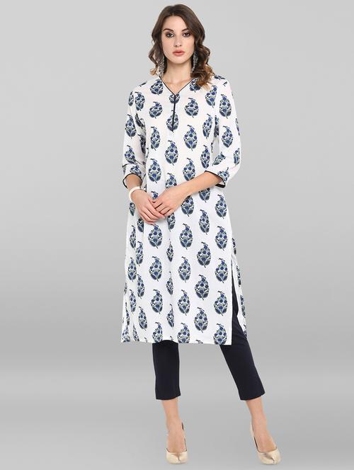 paisley print straight kurta - 16756513 - Very Small Image - 1