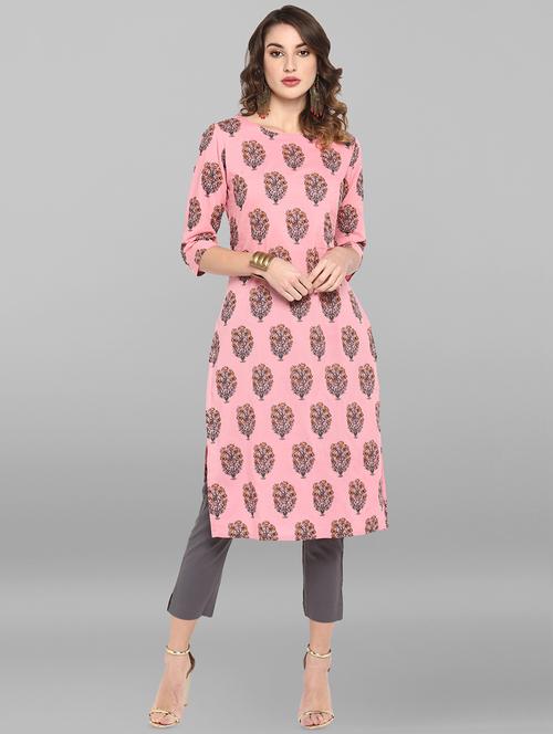 floral print straight kurta - 16756525 - Very Small Image - 1