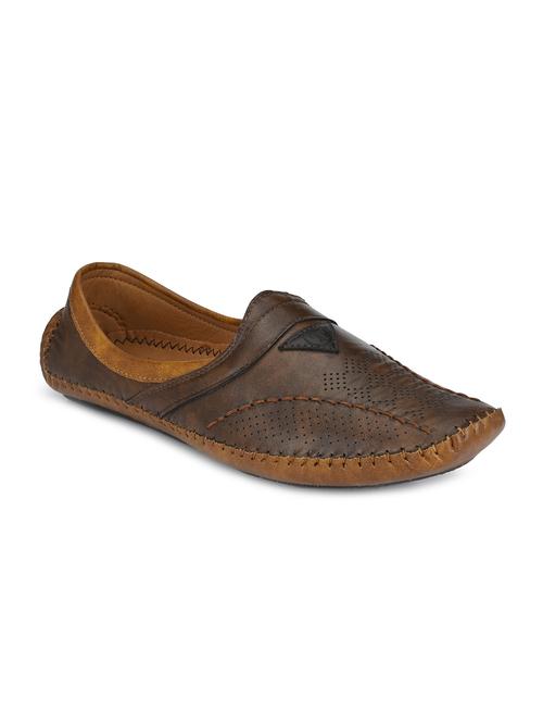 brown leatherette slipons - 16756545 - Very Small Image - 1