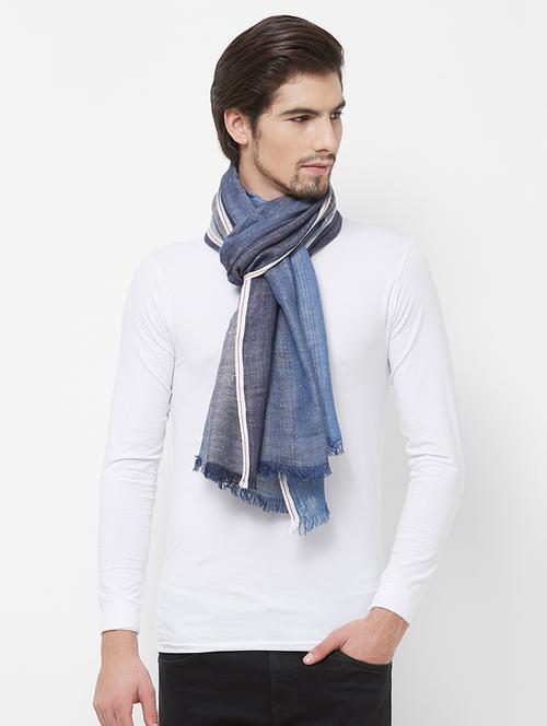 blue ombre linen muffler - 16756589 - Very Small Image - 1