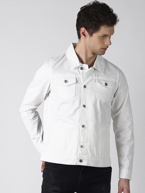 white printed denim jacket - 16756823 - Very Small Image - 1