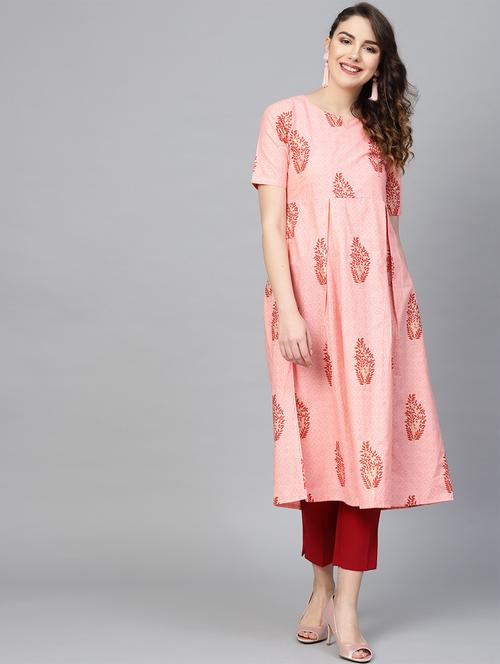 floral a-line kurta - 16757149 - Very Small Image - 1