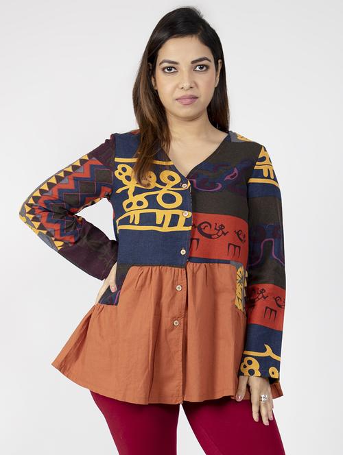 v-neck quirky tunic - 16759788 - Very Small Image - 1