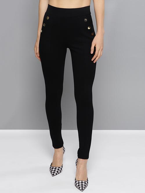 high rise solid jeggings - 16760022 - Very Small Image - 1