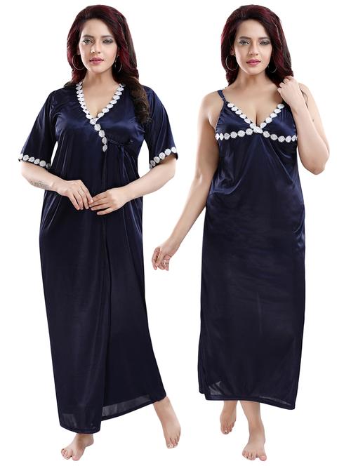 v neck floral lace nightwear se - 16760343 - Very Small Image - 1