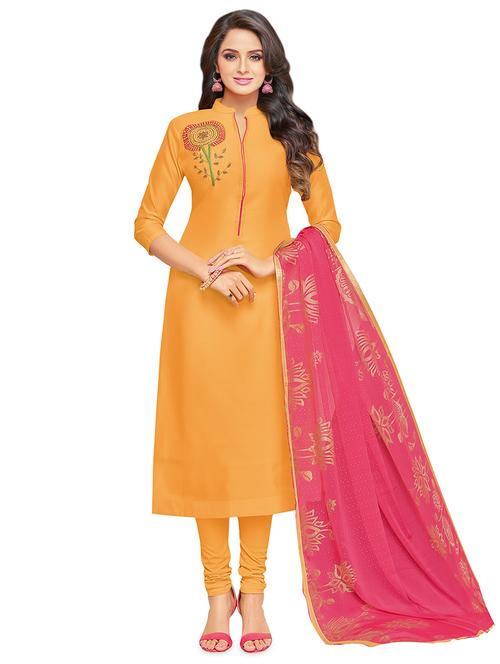 churidaar semi-stitched suit - 16762499 - Very Small Image - 1