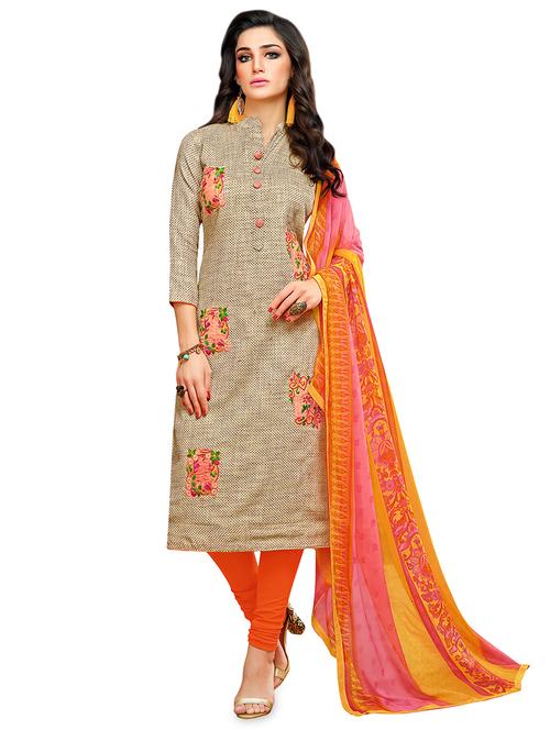 churidaar semi-stitched suit - 16762506 - Very Small Image - 1