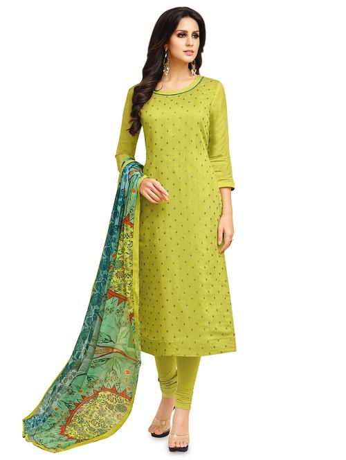 printed semi-stitched suit - 16762558 - Very Small Image - 1