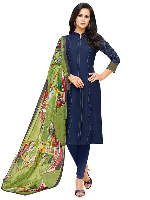 churidaar semi-stitched suit - 16762564 - Very Small Image - 1
