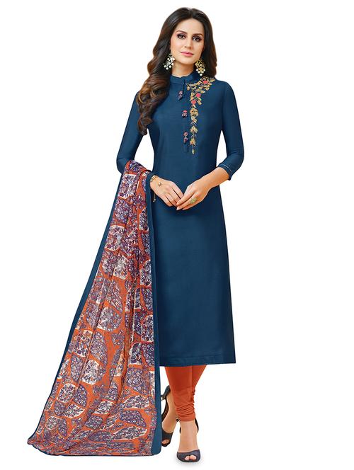 churidaar semi-stitched suit - 16762566 - Very Small Image - 1