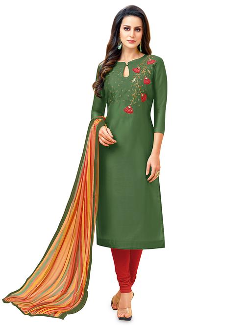 churidaar semi-stitched suit - 16762578 - Very Small Image - 1
