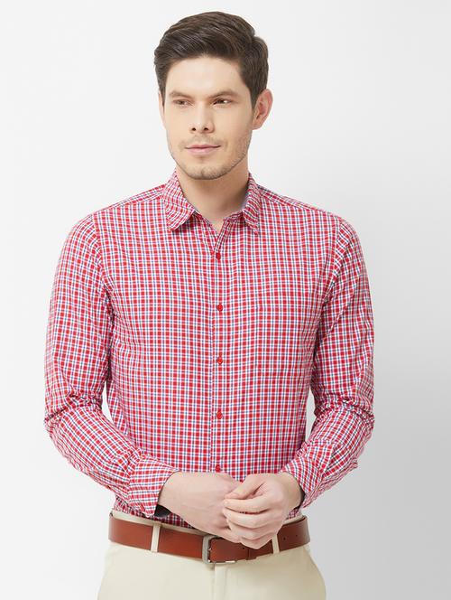 red checkered formal shirt - 16762717 - Very Small Image - 1