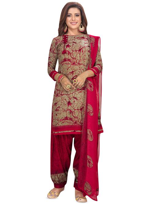 abstract print unstitched salwar suit set - 16762820 - Very Small Image - 1