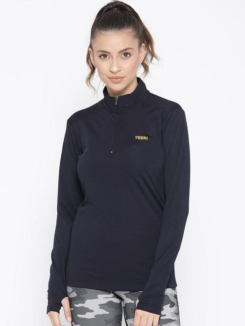 turtle neck thumb hole sleeved tee - 16763036 - Very Small Image - 1