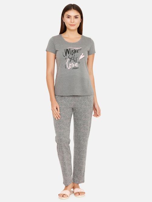 round neck quirky print pyjama set - 16763239 - Very Small Image - 1