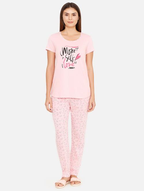 round neck quirky print pyjama set - 16763240 - Very Small Image - 1