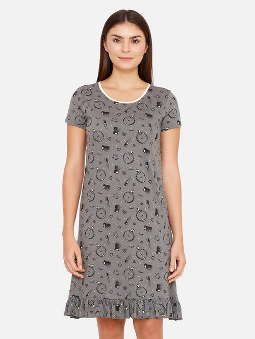round neck quirky print sleepshirt - 16763301 - Very Small Image - 1