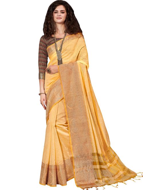 self design kanjivaram saree with blouse - 16763306 - Very Small Image - 1