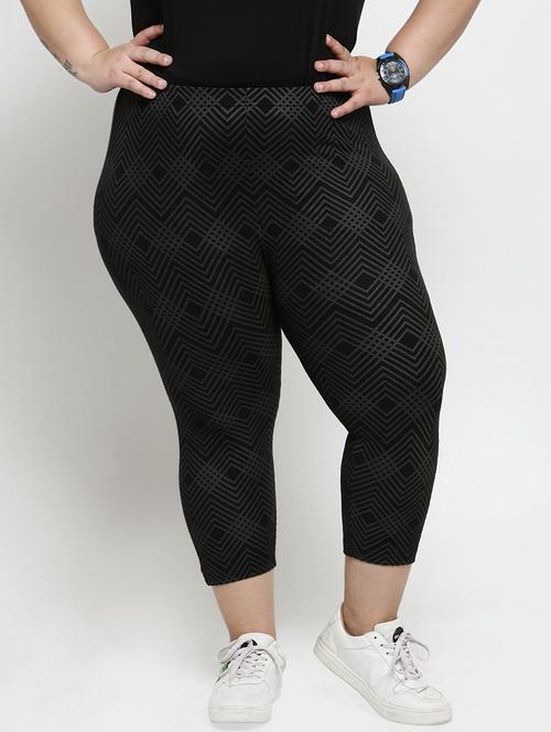 high rise plus sports capri - 16763468 - Very Small Image - 1