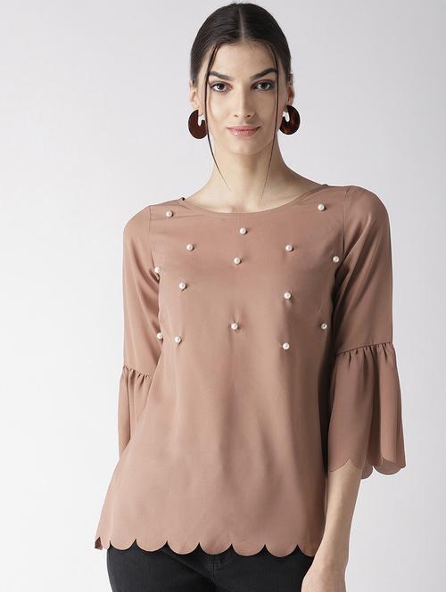 scallop hem pearl embellished top - 16763492 - Very Small Image - 1