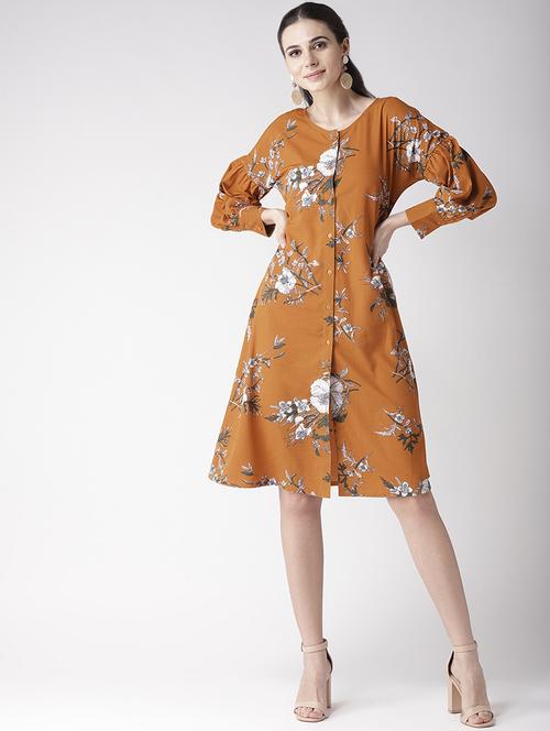 tie back floral a-line dress - 16763557 - Very Small Image - 1