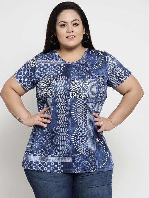 round neck printed tee - 16763581 - Very Small Image - 1