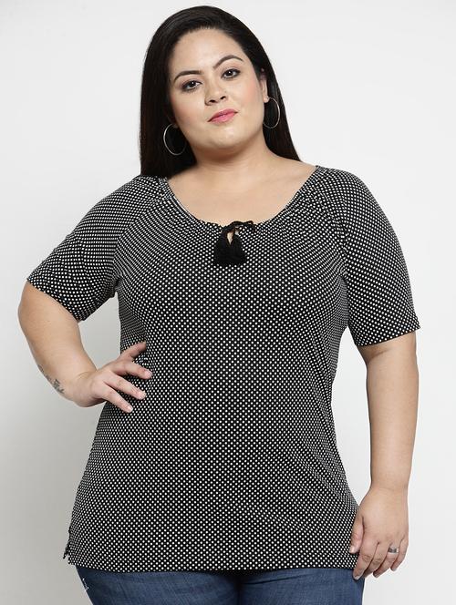 tie up neck polka dot top - 16763598 - Very Small Image - 1