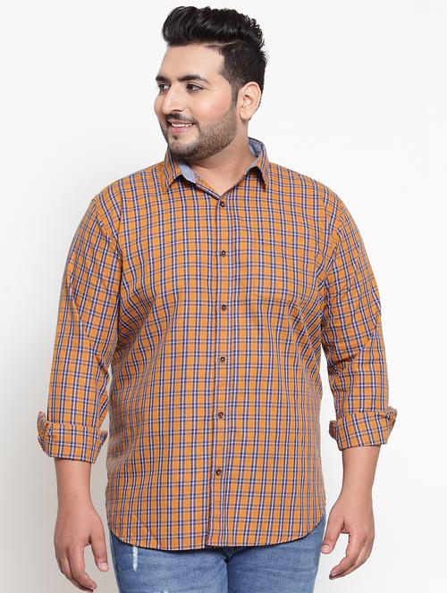 yellow checkered casual shirt - 16763625 - Very Small Image - 1