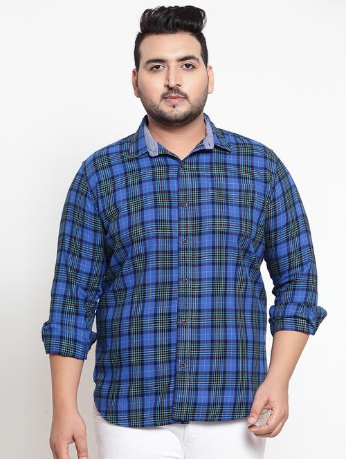 blue checkered casual shirt - 16763635 - Very Small Image - 1