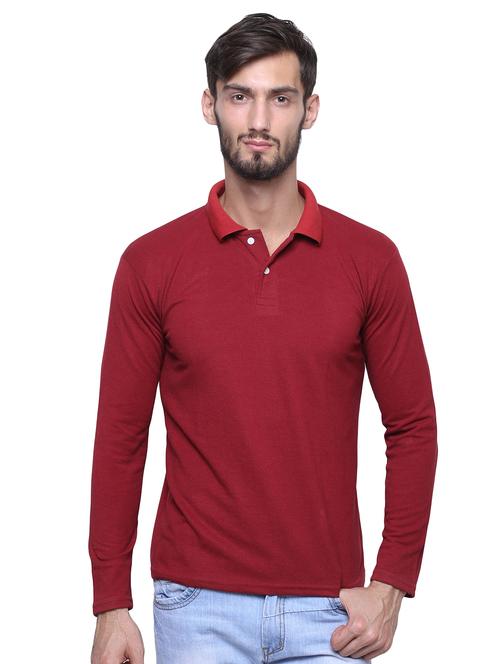 red solid polo t-shirt - 16763896 - Very Small Image - 1
