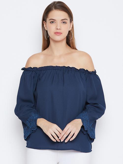 off shoulder lace detail top - 16764222 - Very Small Image - 1