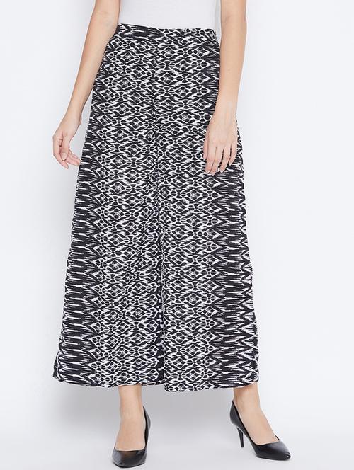 high rise abstract print trouser - 16764350 - Very Small Image - 1