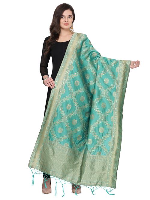 self design banarasi dupatta - 16764484 - Very Small Image - 1