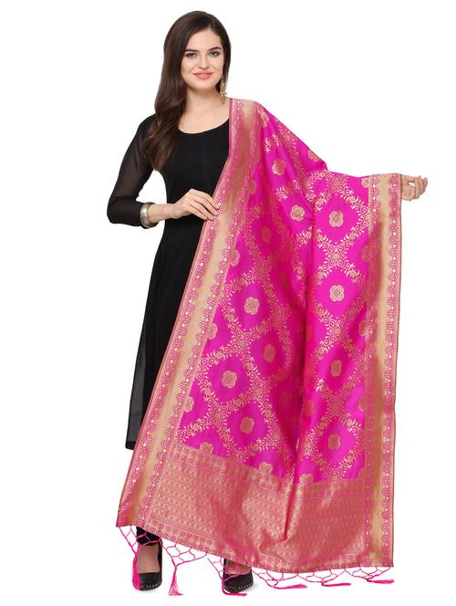 self design banarasi dupatta - 16764486 - Very Small Image - 1