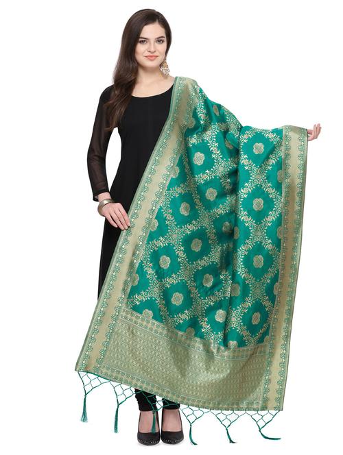 self design banarasi dupatta - 16764492 - Very Small Image - 1