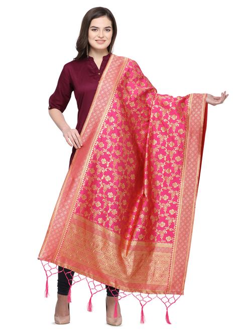 self design banarasi dupatta - 16764493 - Very Small Image - 1