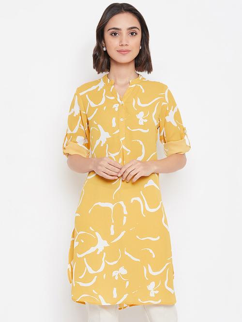 mandarin neck printed tunic - 16764563 - Very Small Image - 1