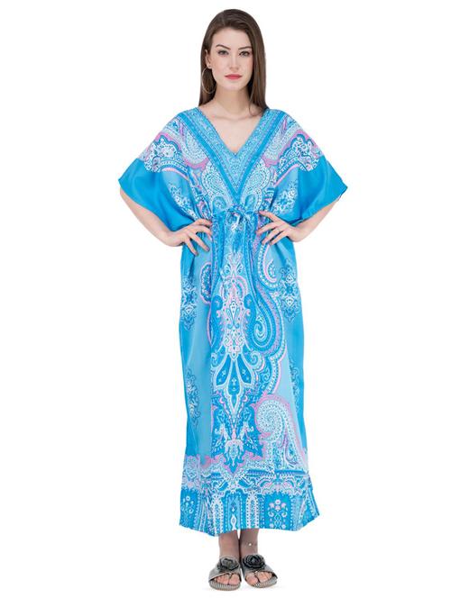 v neck paisley maxi kaftan - 16764704 - Very Small Image - 1