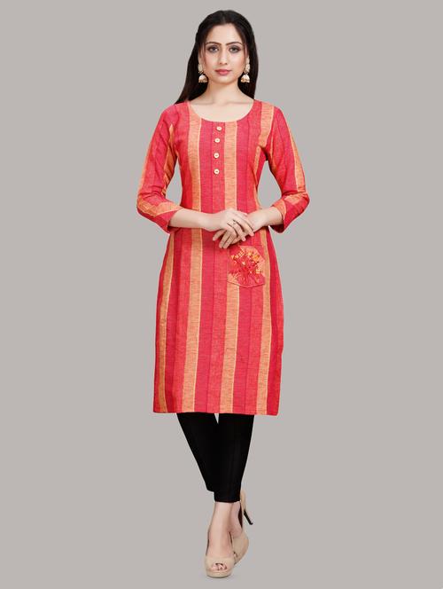 striped straight kurta - 16764744 - Very Small Image - 1