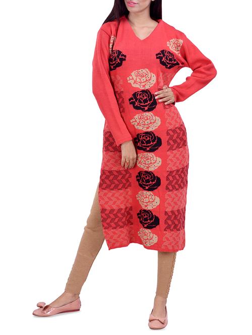 printed woolen kurta - 16764985 - Very Small Image - 1