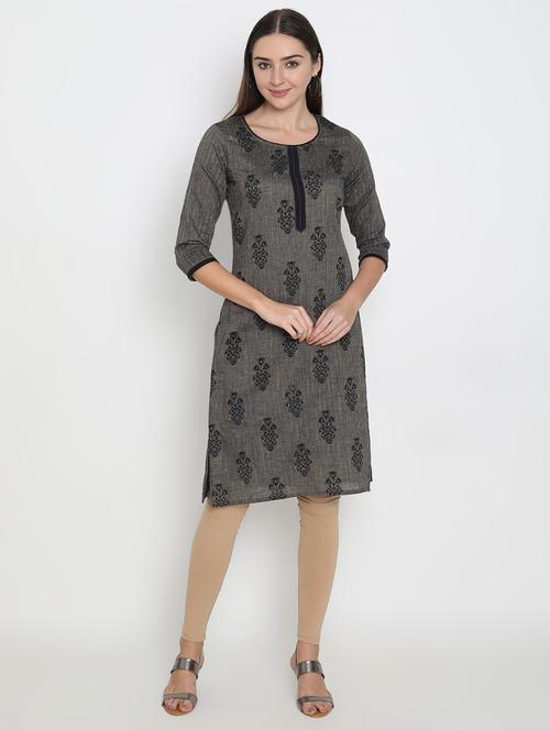 ethnic motifs straight kurta - 16765160 - Very Small Image - 1
