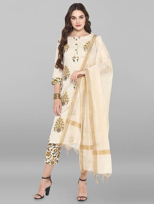 floral kurta suit set - 16765167 - Very Small Image - 1