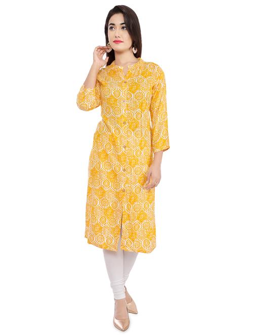 printed straight kurta - 16765238 - Very Small Image - 1