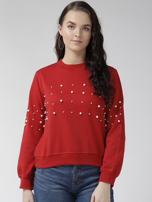 long sleeved embellished sweatshirt - 16765272 - Very Small Image - 1